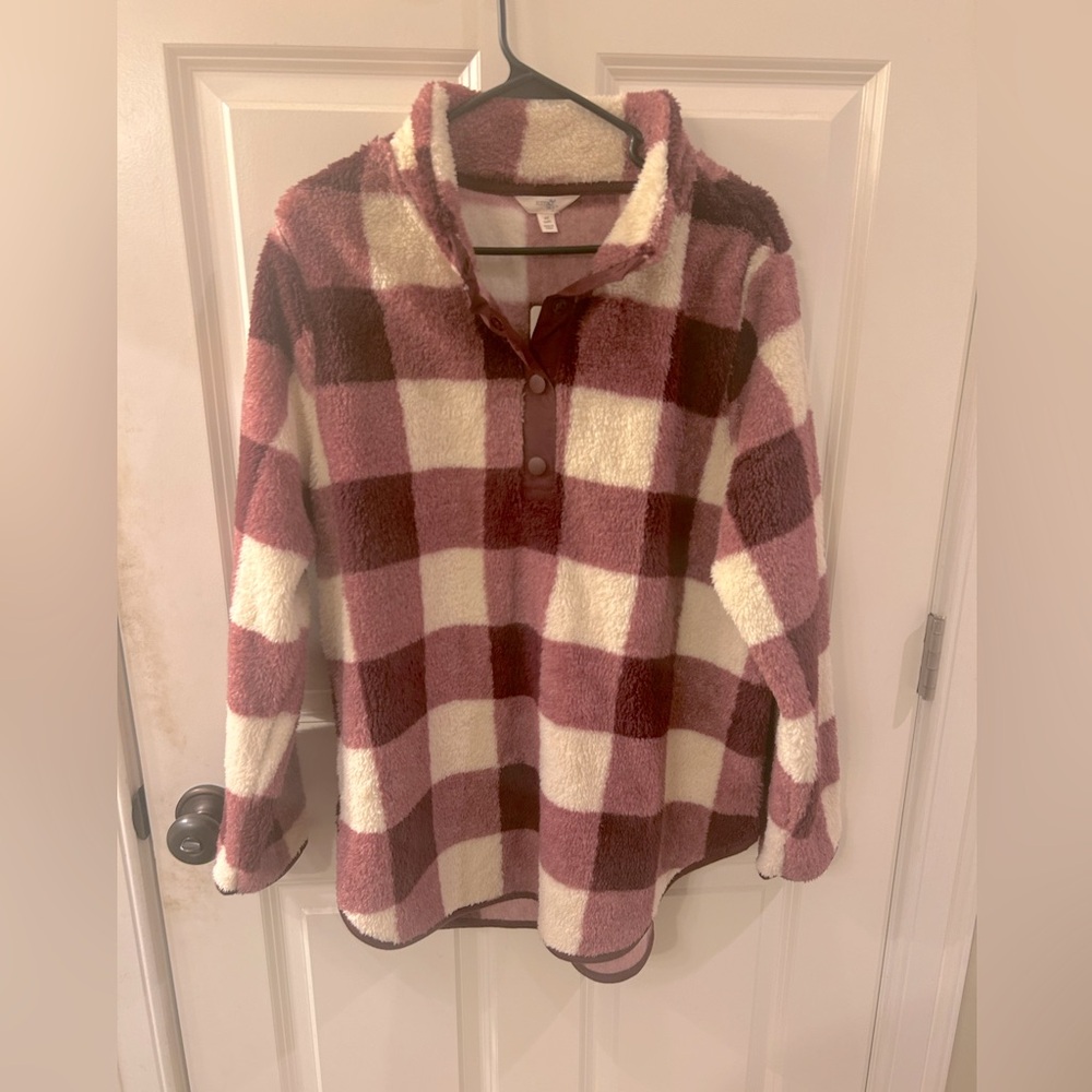 NWT Women’s Terra & Sky Sherpa Pullover Shirt Size 0X (14W)